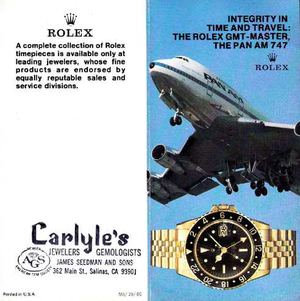 rOLEX gmt MASTER - tHE pAN AM 747