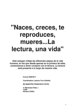 Proyecto Lectura y Bibliotecas Escolares