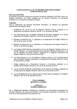 LEY DE REGIMEN TRIBUTARIO INTERNO