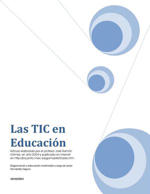 Las TIC en Educacion