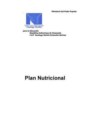nutricion y cuadro comparativo, I.U:P Santiago Mariño