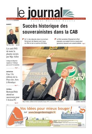 Le Journal du Pays Basque 20121023