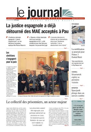 Le Journal du Pays Basque 20121108
