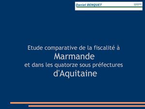 Etude sur la fiscalité de Marmande