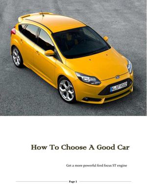How To Choose A Good Car