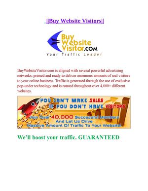 Buy Website Visitors