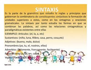 sintaxis