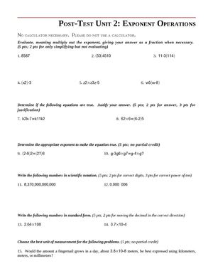 exponents test
