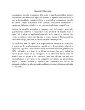 ¿Qué es Educación Diferencial