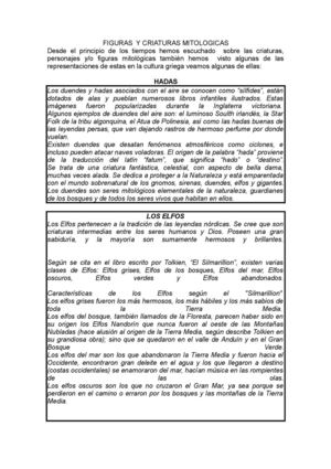 CRIATURAS MITOLOGICAS