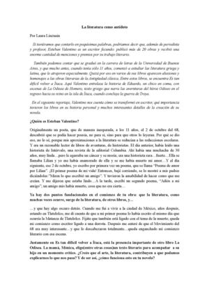 Reportaje a Esteban Valentino