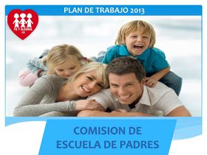 PLAN DE TRABAJO ESCUELA PADRES
