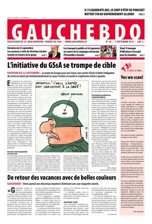 «Gauchebdo»: édition du 7 septembre 2013