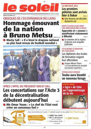 Edition du 22 Octobre 2013