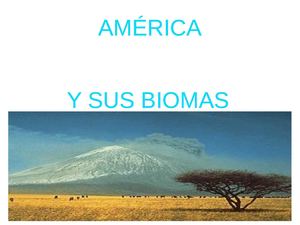 AMÉRICA Y SUS BIOMAS
