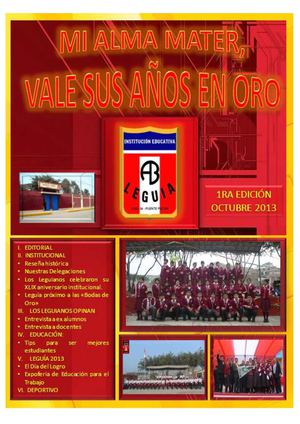 Revista Mi Alma Mater Vale Sus Años en Oro