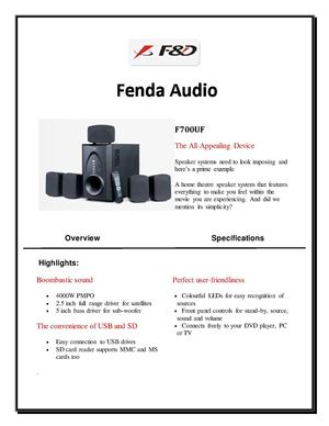 F&D F700UF | 5.1 Multimedia Speakers | Best Multimedia Speakers in India