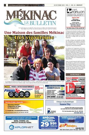 Le Bulletin Mékinac - octobre 2013