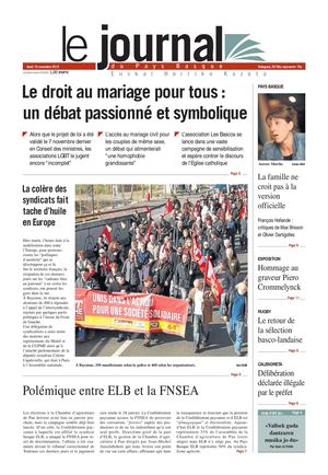 Le Journal du Pays Basque 20121115