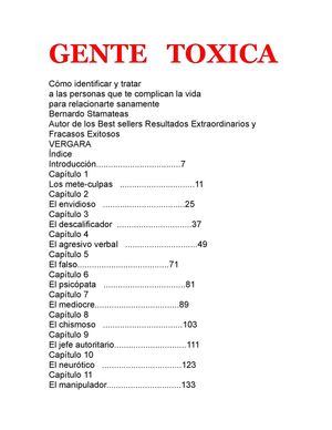 gente toxica. Bernardo Stamateas