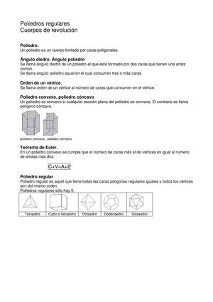 Poliedros y cuerpos de revolucion
