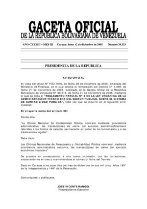 REGLAMENTO Nº 4 DE LA LOAFSP