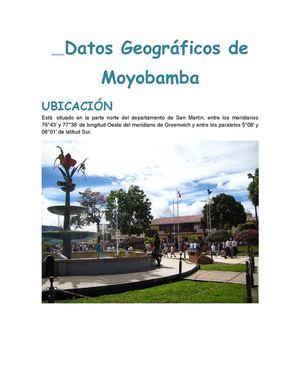 Datos Geográficos de Moyobamba