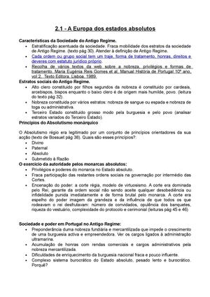 Resumo estados absolutos e parlamentarismo inglês e holandês