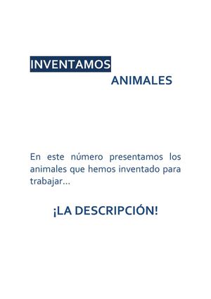 Inventamos animales