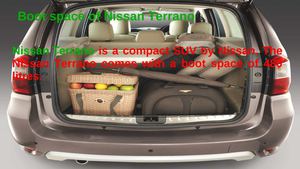 Boot space of Nissan Terrano.
