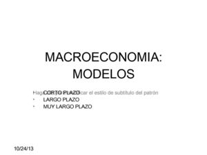 modelos macroeconomicos