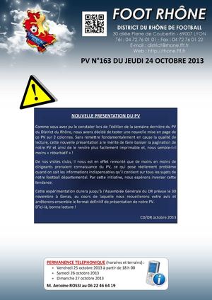 PV 163 du jeudi 24 octobre 2013