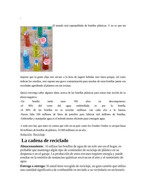 Botellas de plástico 