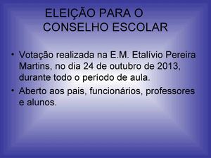 ELEIÇÃO ESCOLAR 2013