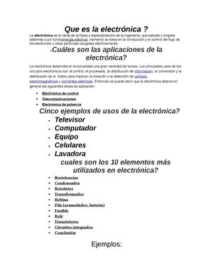 Que es una electronica?