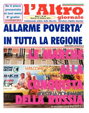 l'Altro giornale n. 64 del 25 Ottobre 2013