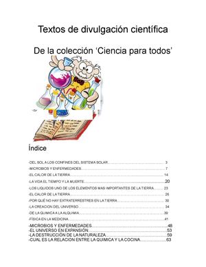 Textos cientificos de dibulgacion
