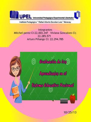 EVALUACION DE LOS APRENDIZAJES EN EL SISTEMA EDUCATIVO BOLIVARIANO