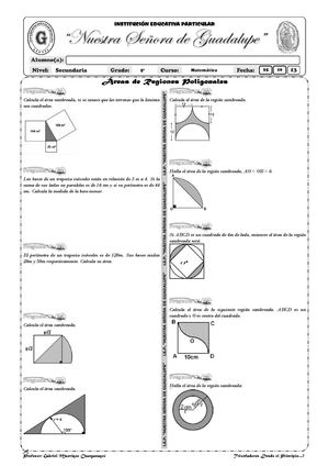Áreas Sombreadas - 5º