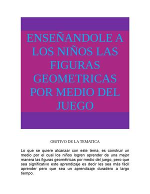 APRENDIENDO LAS FIGURAS GEOMETRICAS