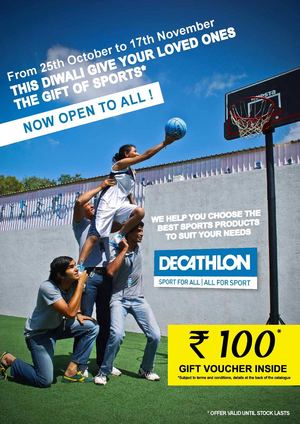 Decathlon Diwali Catalogue 2013 India with voucher