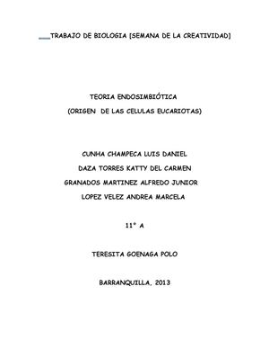 Teoría Endosimbiótica