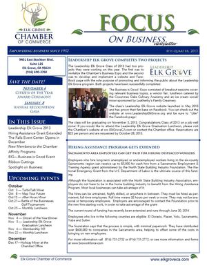 Focus on Business Newsletter Quarter 4 2013