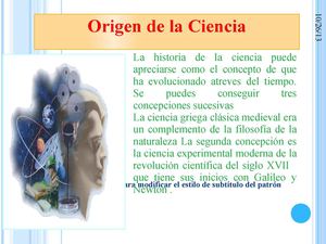 Origen de La Ciencia 