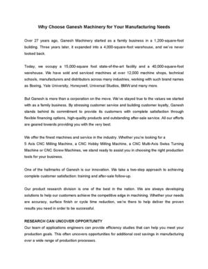 Why Choose Ganesh Machinery for Your Manufacturing Needs