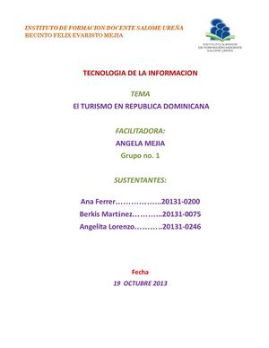 TURISMO EN LA REPUBLICA DOMINICANA