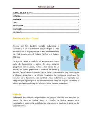 America del sur