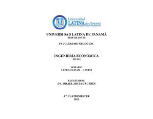 Ingeniería Económica