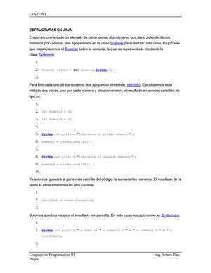 Estructuras de Programacion en JAVA