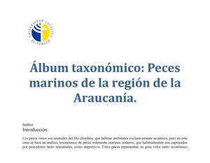 Álbum taxonómico Peces marinos de la región de la Araucania 